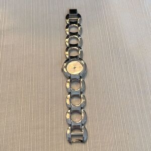 New York and Company Silver Tone Linked Quartz Watch